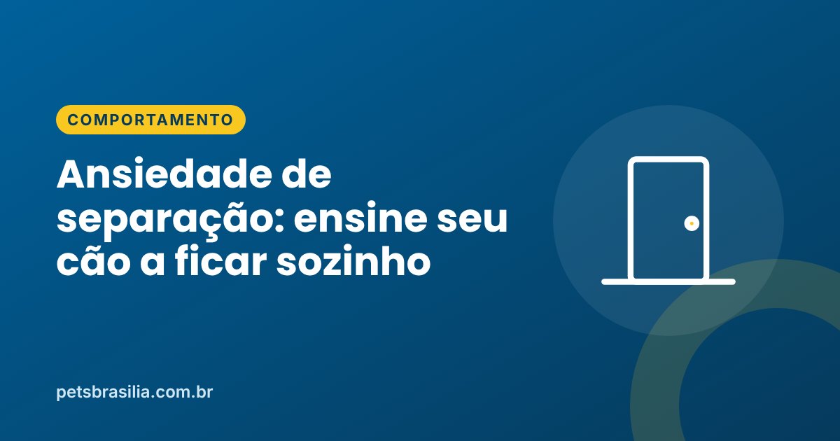 Arte azul com ilustração de porta e o título Ansiedade de separação